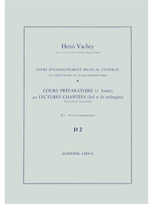 40 Lectures chantées - D2 2 clés prép. A/A - Henri Vachey - Partition