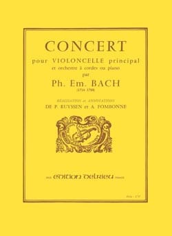 Concert Carl Philipp Emanuel Bach Partition Violoncelle