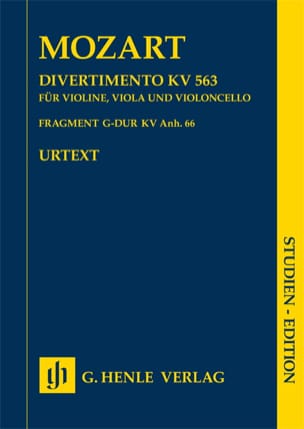 Divertimento KV 563 · Fragment KV Anh. 66 - MOZART - Partition