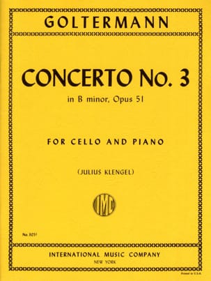 Concerto n° 3 si mineur op. 51 Georg Goltermann Partition Violoncelle
