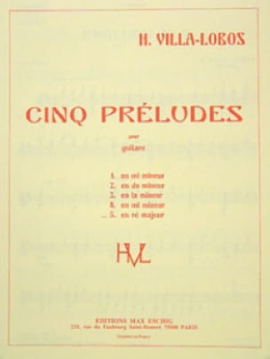 Prélude n° 5 en ré majeur VILLA-LOBOS Partition Guitare