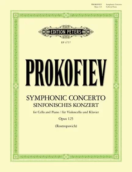 Symphonie Concertante, op. 125 - PROKOFIEV - Partition - Violoncelle