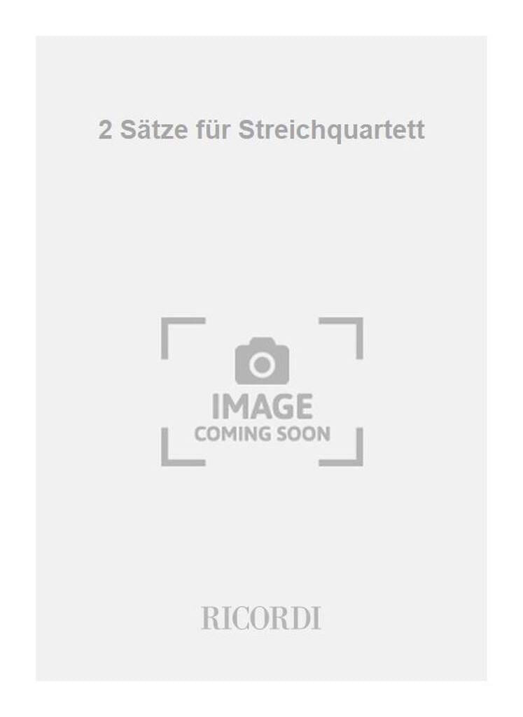 2 Sätze für Streichquartett Alexander von Zemlinsky Partition Quatuors
