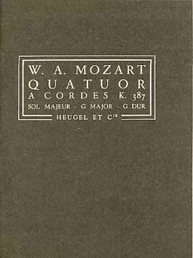 Quatuor à cordes KV 387 sol majeur - Conducteur - MOZART - Partition