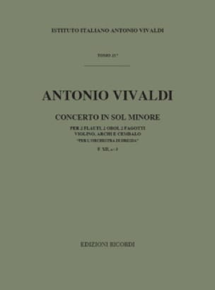 Concerto en sol min. - F. 12 N° 3 - Partitura VIVALDI Partition