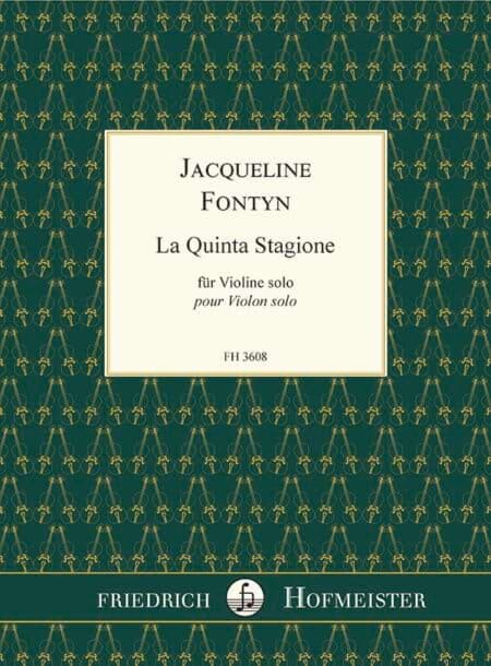 La Quinta Stagione Jacqueline Fontyn Partition Violon