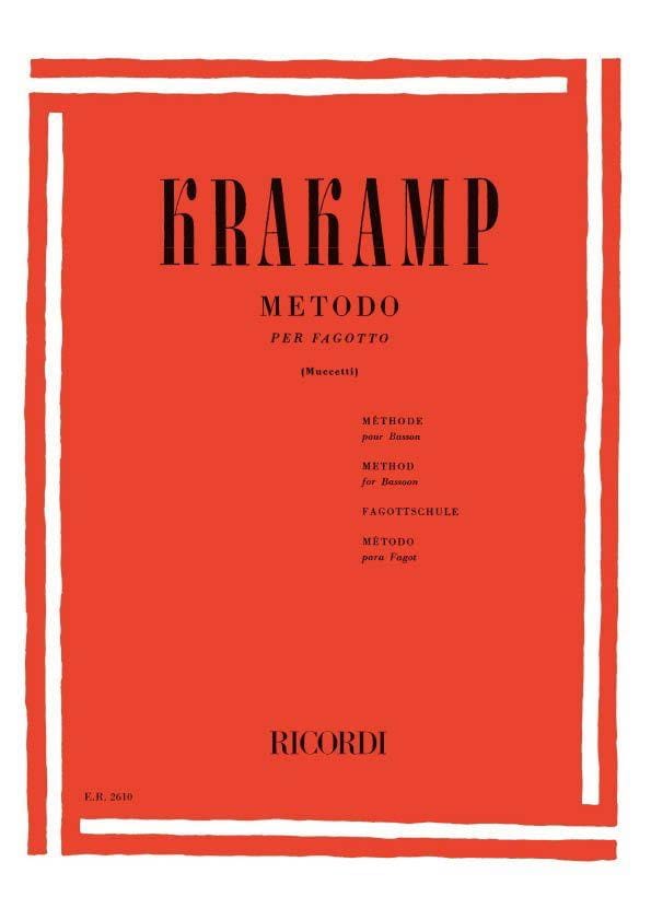 Metodo per fagotto Emanuele Krakamp Partition Basson