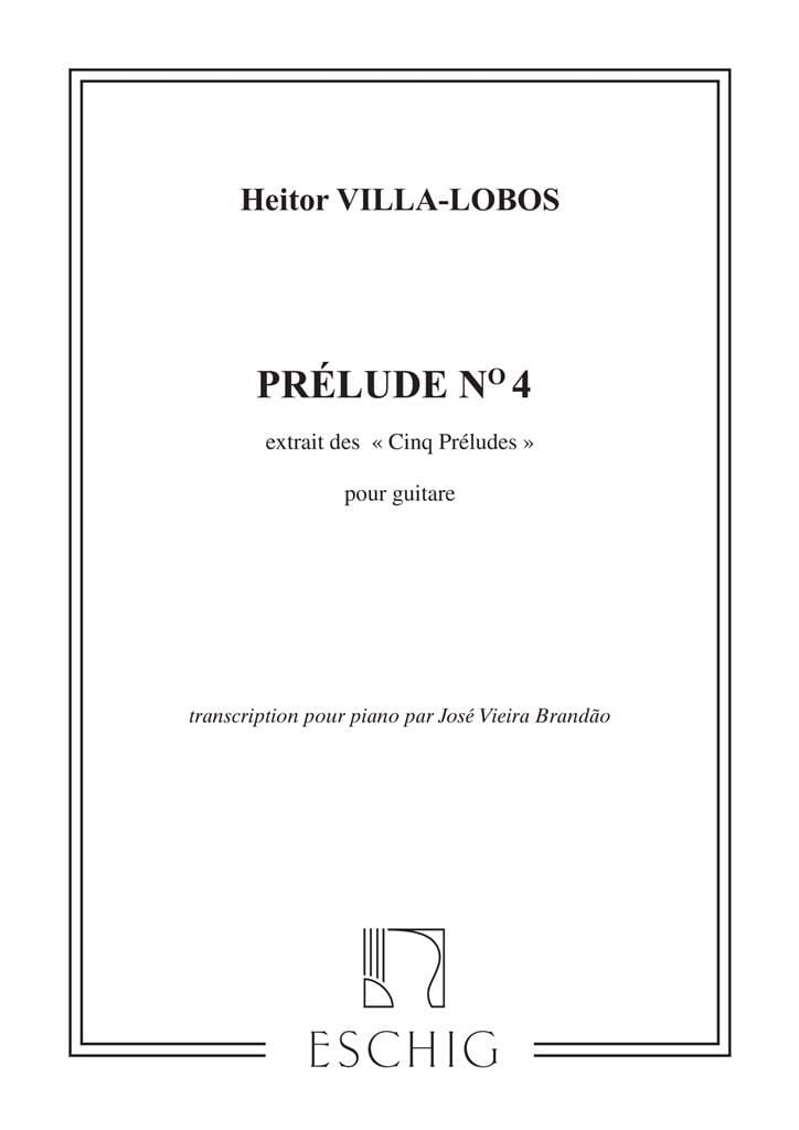Preludes Nr4 H Villa-Lobos Partition