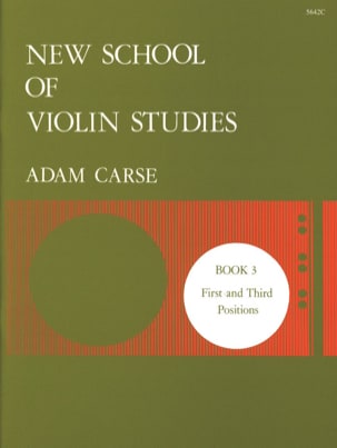 New School of Violin Studies - Volume 3 Adam Carse Partition Violon