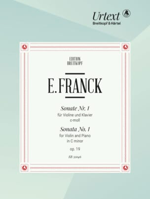 Sonate n° 1, opus 19 Eduard Franck Partition Violon