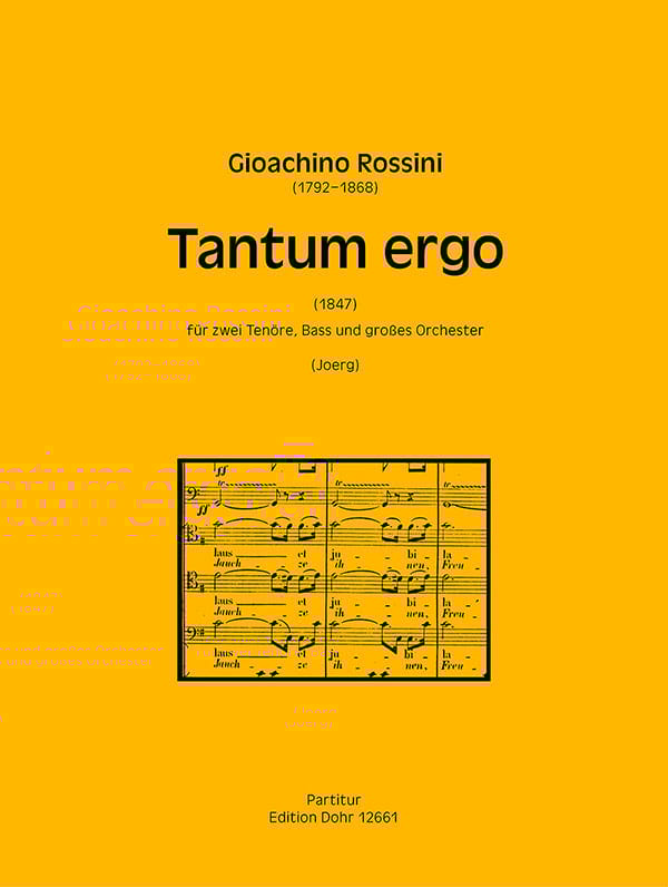 Tantum ergo (1847) ROSSINI Partition Grand format