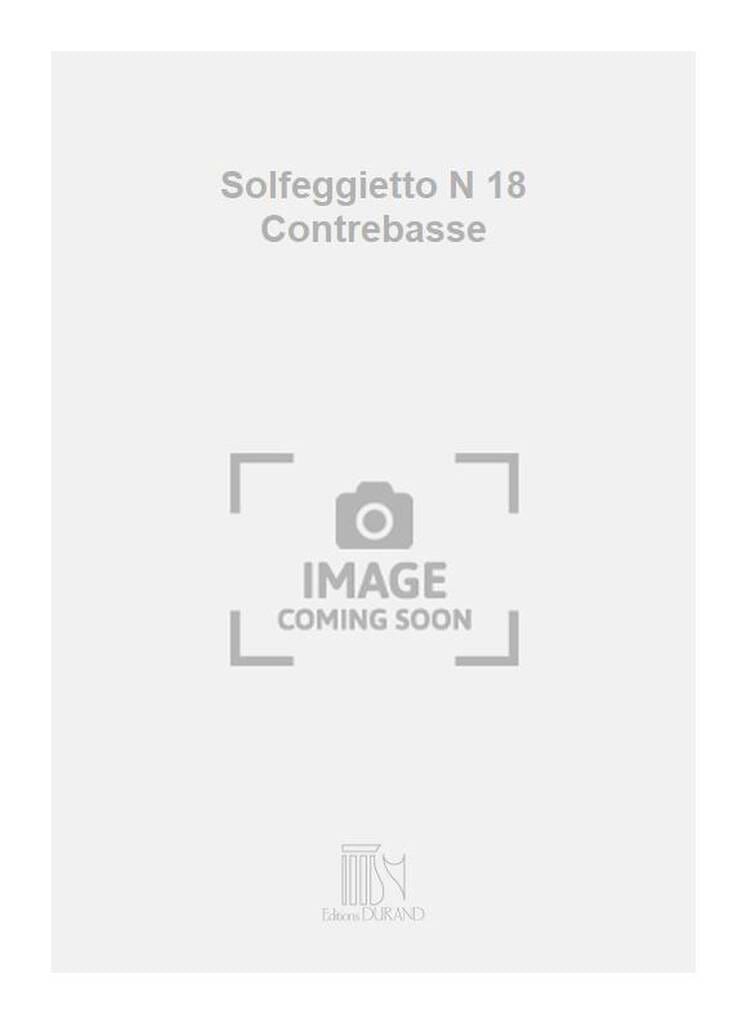Solfeggietto n° 18 op. 36 Claude Ballif Partition Contrebasse