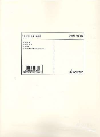 La Follia op. 5 n° 12 - Streichorchester CORELLI Partition