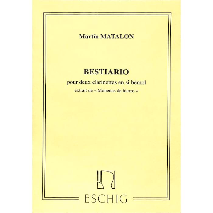 Bestario - Martin Matalon - Partition - Clarinette