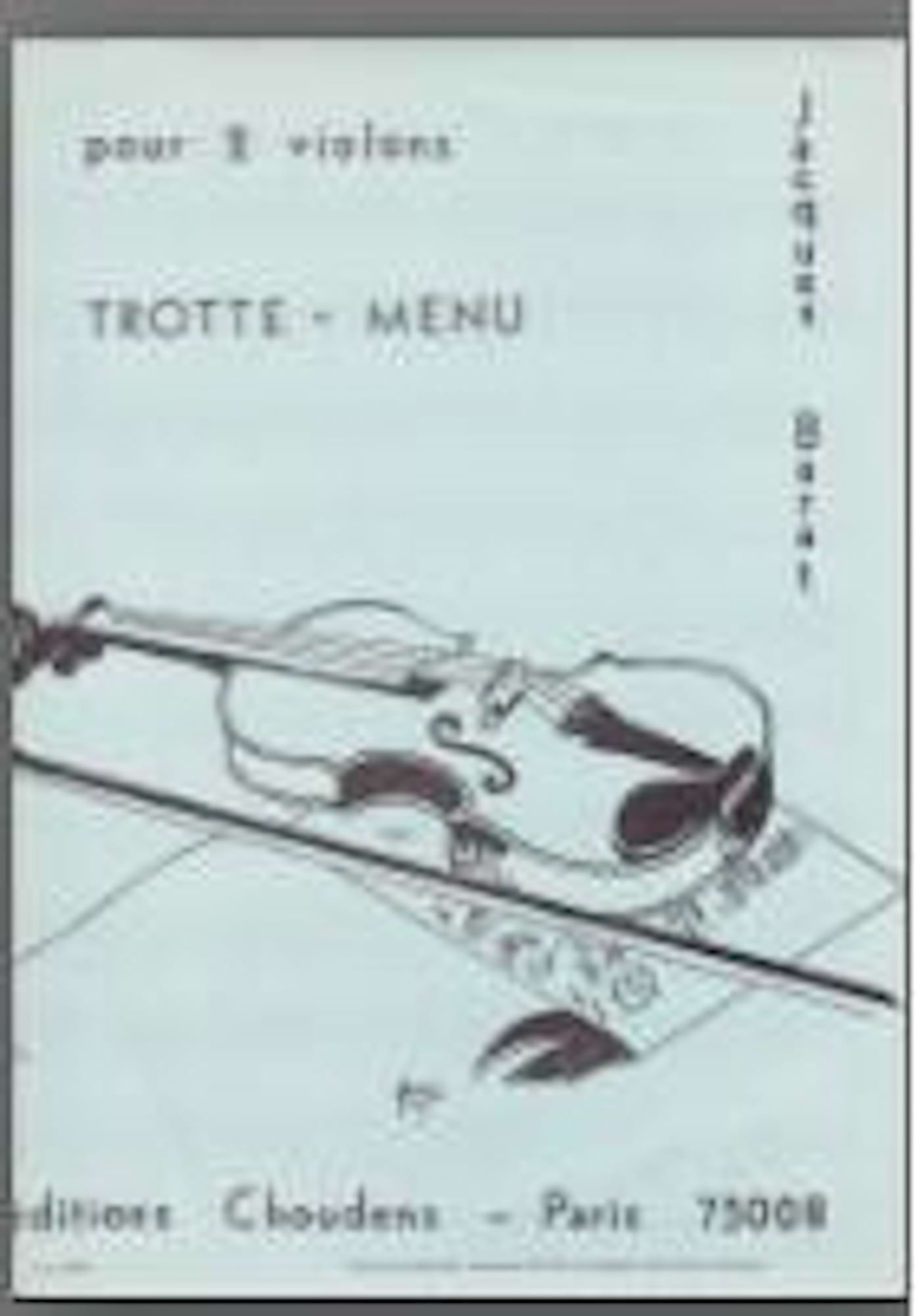 Trotte-Menu Jacques Barat Partition Violon
