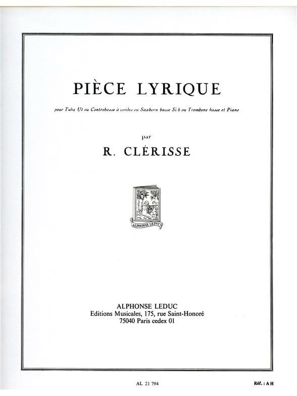 Piece Lyrique Clerisse Partition