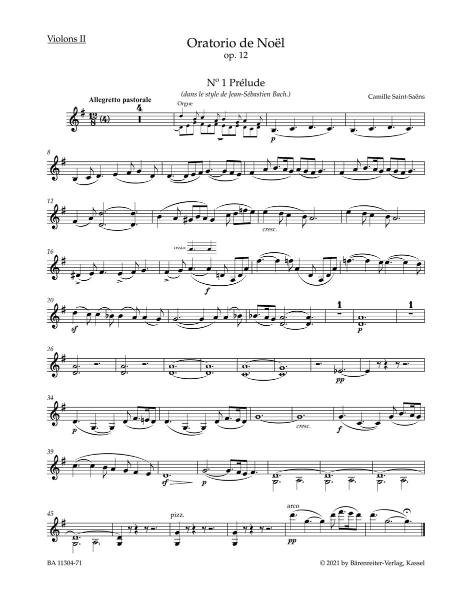 Oratorio de Noël op. 12 - V2 SAINT-SAËNS Partition