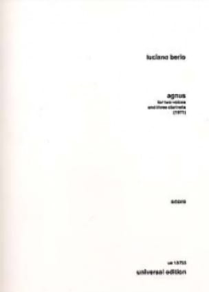Agnus - 2 voices and 3 clarinets BERIO Partition Grand format