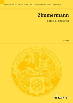 Canto di speranza - Partitur - Bernd Alois Zimmermann - Partition