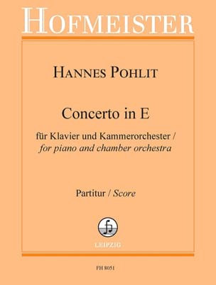 Concerto en Mi Majeur Hannes Pohlit Partition Grand format