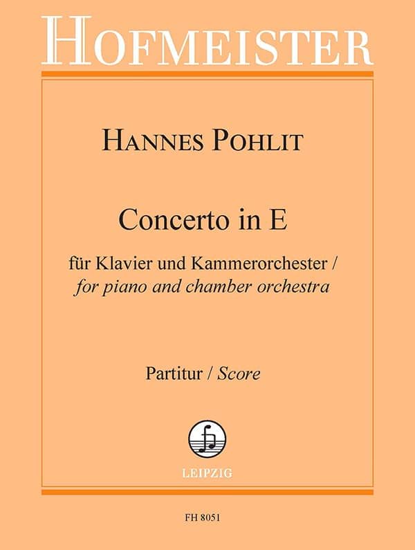 Concerto in E - Conducteur Hannes Pohlit Partition Grand format