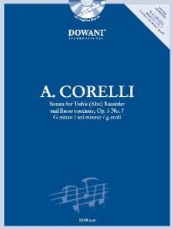 Sonate Op.5 N°7 En Sol Min. CORELLI Partition Flûte à bec