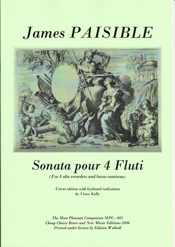 Sonata pour 4 Flauti James Paisible Partition