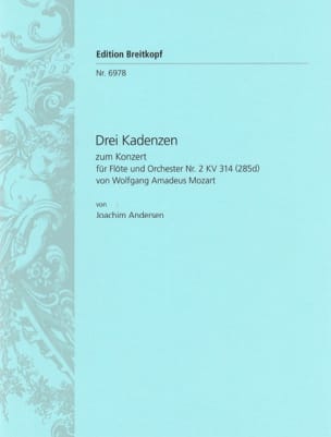 3 Kadenzen zum Konzert Nr. 2 für Flöte KV 314 - Flöte solo