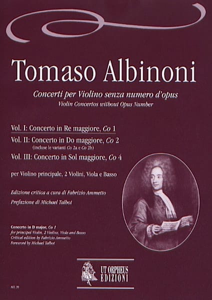 Concerto En Ré Maj. -Co1 - Volume 1 ALBINONI Partition Grand format