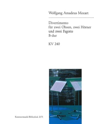 Divertimento B-Dur KV 240 - Bläsersextett - Stimmen - MOZART