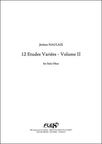 12 Etudes Variées - Volume 2 Jérôme Naulais Partition Hautbois