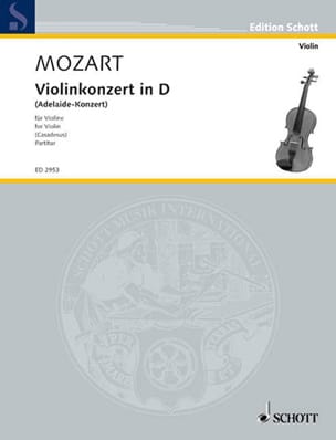 Violin-Konzert in D-Dur Adelaide-Konzert - Partitur - MOZART
