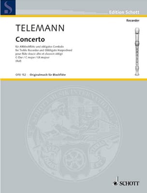 Concerto C-Dur - Altblockflöte u. obligates cembalo - TELEMANN