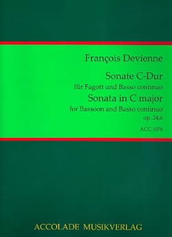 Sonate N° 6 Op. 24 In C-Dur DEVIENNE Partition Basson