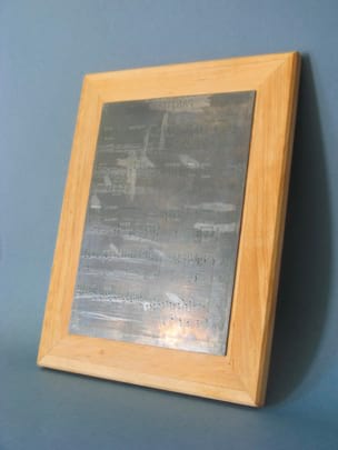 Plaque de gravure BEETHOVEN, montée sur bois Accessoire Accessoire