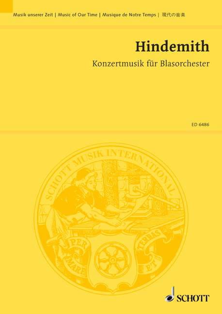 Konzertmusik op. 41 - Blasorchester - Partitur - HINDEMITH - Partition