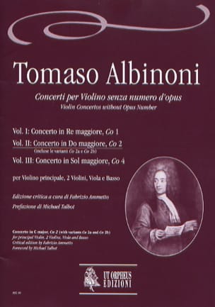 Concerto En Do Maj. - Co2 - Vol.2 ALBINONI Partition Grand format