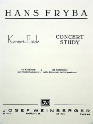 Konzert-Etüde - Hans Fryba - Partition - Contrebasse