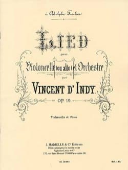 Lied op. 19 Indy Vincent D' Partition Violoncelle