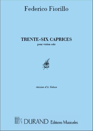 36 Caprices Frederigo Fiorillo Partition Violon