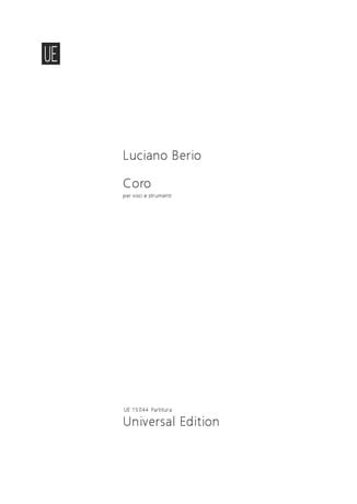 Coro - Partitura - BERIO - Partition - Grand format