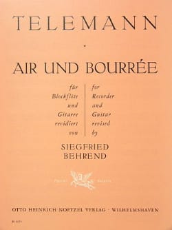 Air et Bourrée - Blockflöte Gitarre TELEMANN Partition Duos