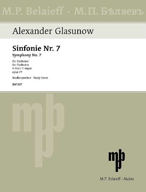 Symphonie Nr. 7 F-dur op. 77 - Score - Alexandre Glazounov - Partition