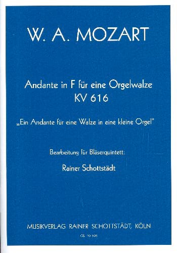 Andante in F KV 616 MOZART Partition