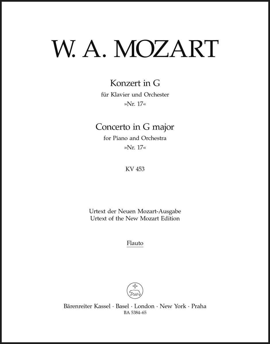 Concerto for Piano and Orchestra no. 17 in G major K. 453 - MOZART