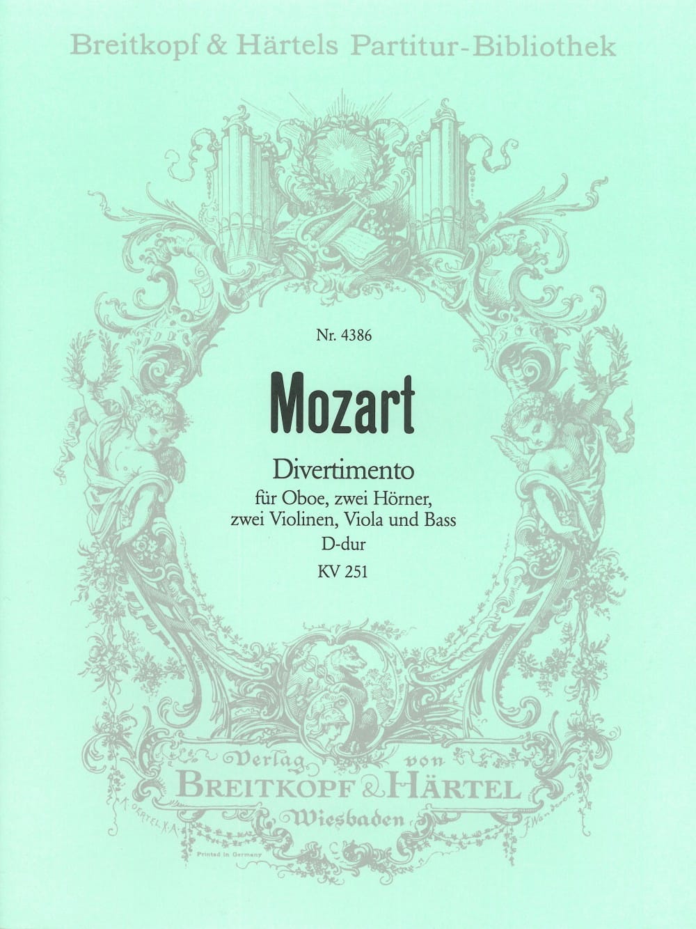 Divertimento D-Dur KV 251 - Partitur MOZART Partition Grand format
