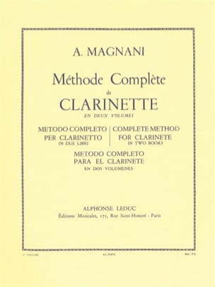 Méthode complète de clarinette - Volume 1 - A. Magnani - Partition