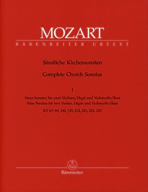Sämtliche Kirchensonaten - Heft 1 MOZART Partition Trios