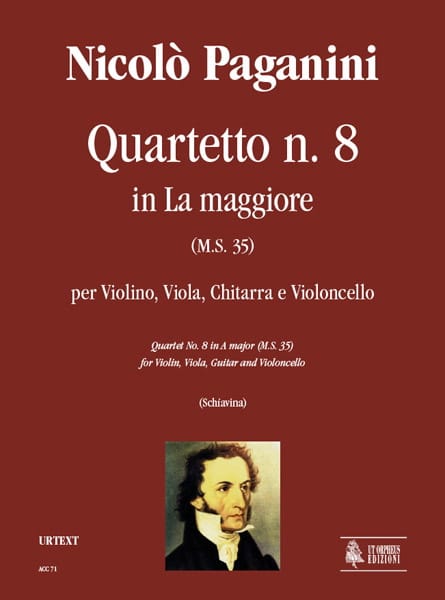 Quartetto N°8 En la Maj. Ms.35 PAGANINI Partition