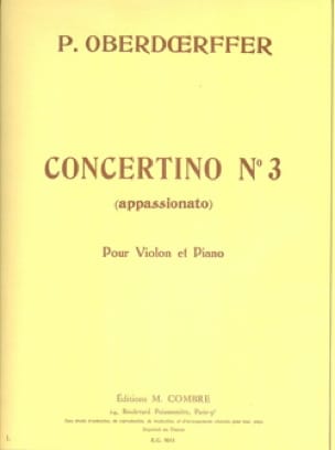 Concertino n° 3 - Paul Oberdoerffer - Partition - Violon
